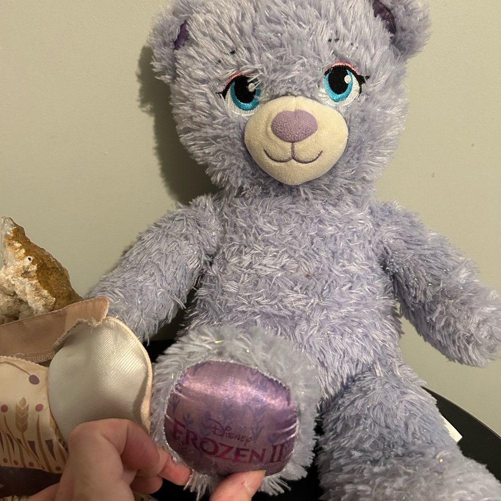 Disney Frozen Anna Lavender Plush Bear pre loved Build a Bear!